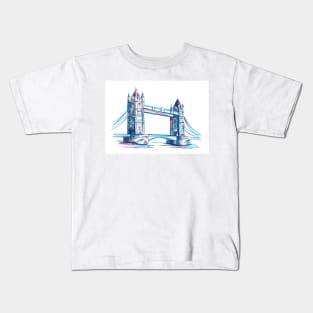 Tower Bridge London Illustration Kids T-Shirt